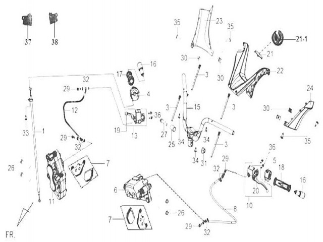 INTERRUPTOR FRENO DELANTERO Sym GTS y GTS Evo 125 2010 - 2013
