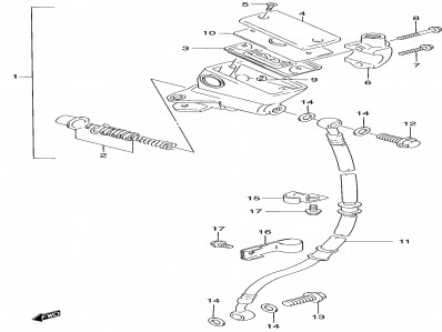 LATIGUILLO FRENO DELANTERO Suzuki Gs e 500 2002-2008