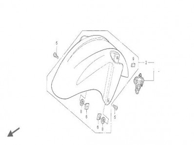 Aleta delantera  Honda Cbr 600 s 2001-2002