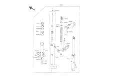Barra completa izquierda Kawasaki zxr 750 1990-1991