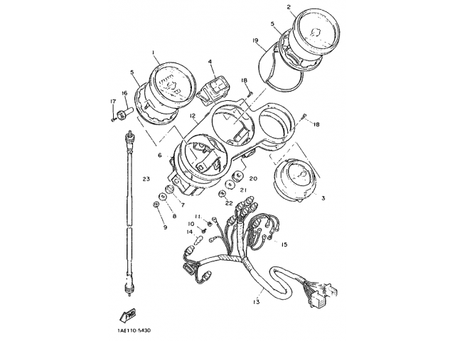 Relojes completos YAMAHA FZ 750 1985-1986  despiece de moto