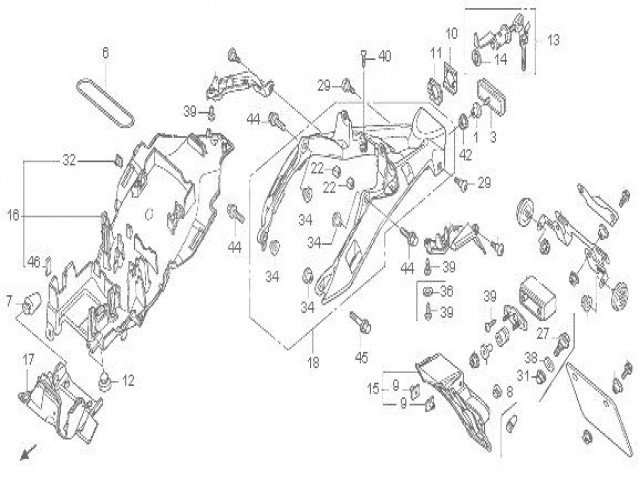 Aleta porta bateria  Honda Vfr 1200 2010-2014