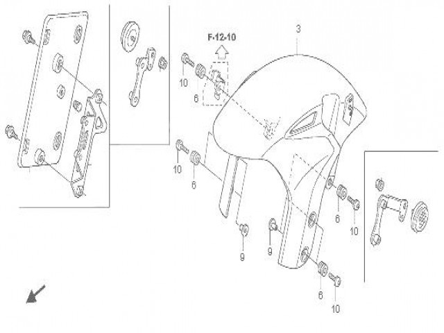 Aleta delantera Honda Vfr 1200 2010-2014