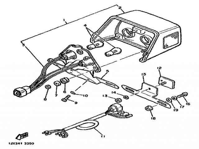 Piloto trasero  Yamaha Xs 400 1982-1986