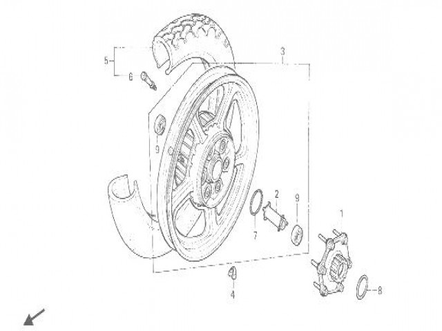 Corona transmision rueda trasera Honda Shadow 1100 1988-2001