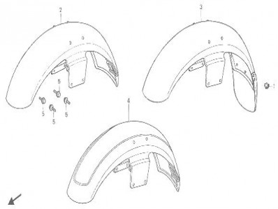 Aleta delantera Honda Shadow 1100 1988-2001