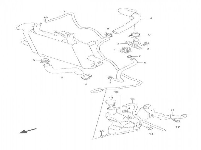 Tapa termostato Suzuki Gsx 125 s 2018 - 2020