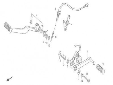 Palanca cambio  Honda Cbr dual 1000 1993-1999
