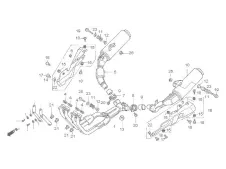 Silencioso izquierdo Honda Cbr dual 1000 1993-1999
