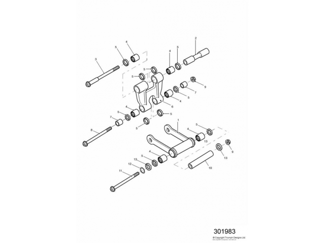 Vieletas TRIUMPH SPEED TRIPLE 955 2002-2004  recambio moto