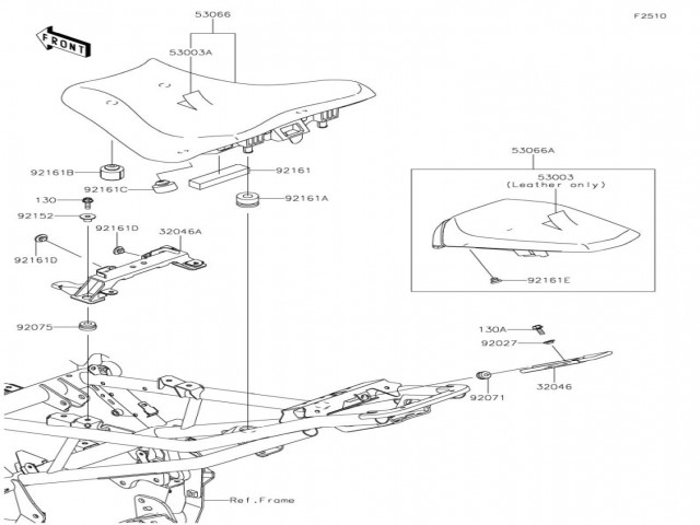 Asiento trasero Kawasaki Z900 E 2020 - 2021
