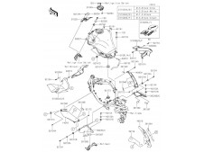 Cacha bajo asiento derecha Kawasaki Z900 E 2020 - 2021