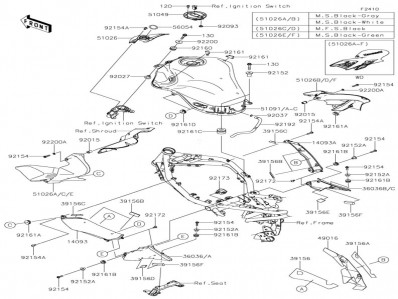 Cacha bajo asiento derecha Kawasaki Z900 E 2020 - 2021