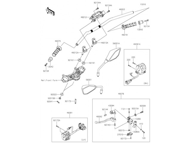 Maneta embrague Kawasaki Z900 E 2020 - 2021