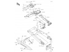 Aleta porta matriculas derecha Kawasaki Z900 E 2020 - 2021