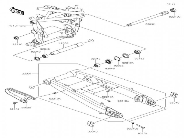 Patin basculante Kawasaki Z900 E 2020 - 2021