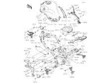 Embellecedor chasis central derecho Kawasaki Z900 E 2020 - 2021