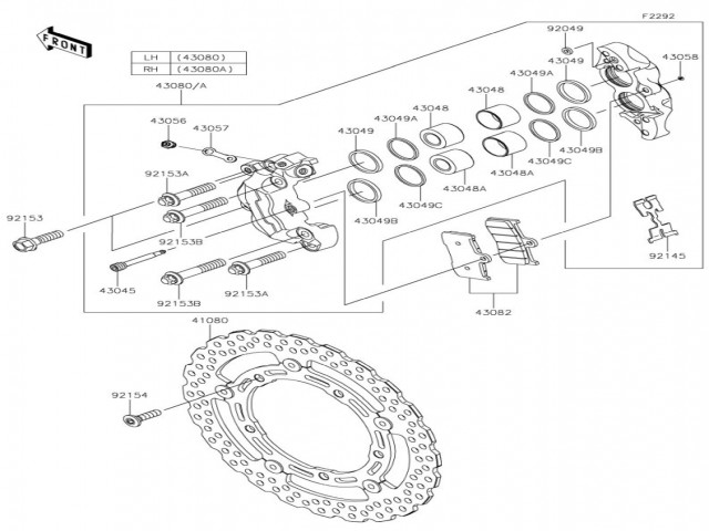 DISCO FRENO DELANTERO Kawasaki Z900 E 2020 - 2021
