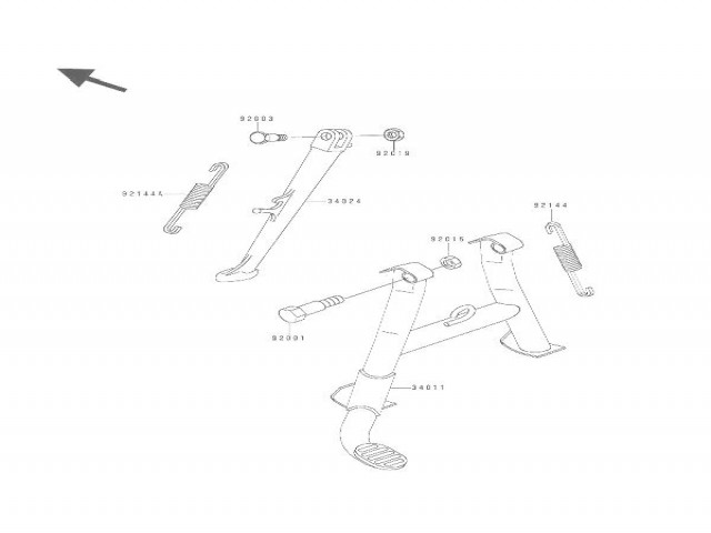 Caballete  Kawasaki Zephyr 750 1990-1998