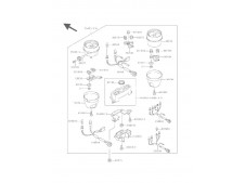 Testigos cuadro  Kawasaki Zephyr 750 1990-1998