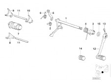 EJE SELECTOR CAMBIO Bmw F65 650 cc 1994 - 1996
