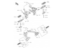 Estribera trasera izquierda Kawasaki Z900 E 2020 - 2021