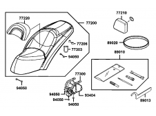 Asiento Mod Euro I y Euro II Kymco Grand dink 125 2002 - 2005