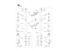 Barra completa derecha Kawasaki Er6 f 650 abs 2009 - 2011