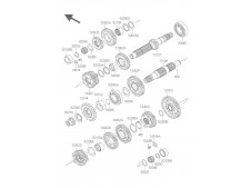Motor eje primario del cambio  Kawasaki er6n abs 650 2009-2011