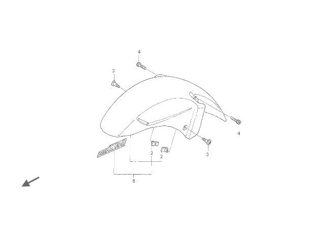 Aleta delantera Honda cbr 1100 xx 1999 - 2001