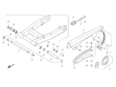 Basculante Honda cbr 1100 xx 1999 - 2001