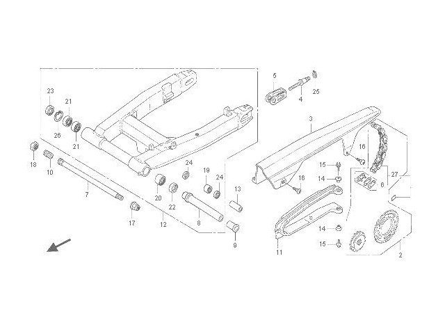 Basculante Honda cbr 1100 xx 1999 - 2001
