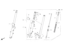Barra completa izquierda Honda cbr 1100 xx 1999 - 2001