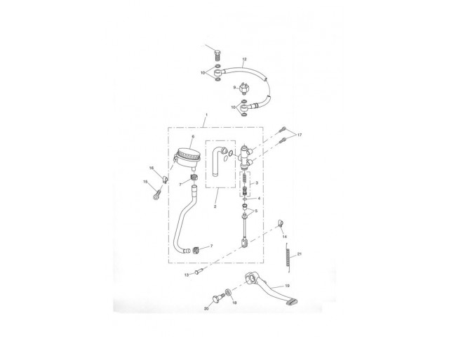 Pedal freno trasero Triumph tiger 955 2005 - 2006