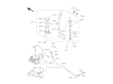 Latiguillo freno trasero a bomba freno trasera Kawasaki Er6 f 650 abs 2009 - 2011