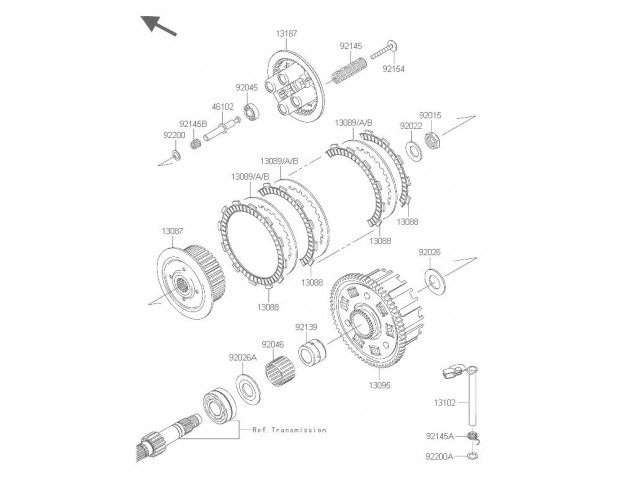 Maza embrague Kawasaki Z 800 e 2013 - 2016