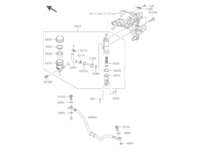 Latiguillo freno trasero Kawasaki Z 800 e 2013 - 2016
