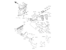 Embellecedor silencioso lateral Kawasaki Z 800 e 2013 - 2016