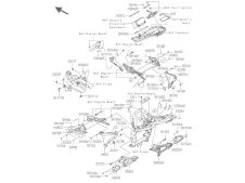 Cacha bajo asiento izquierda Kawasaki Z 800 e 2013 - 2016