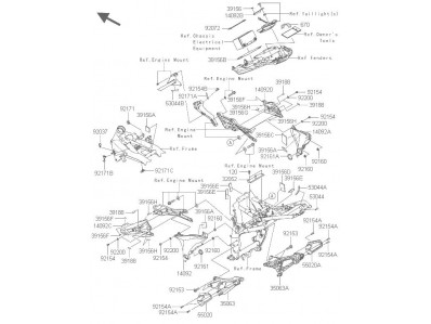 Cacha bajo asiento derecha Kawasaki Z 800 e 2013 - 2016