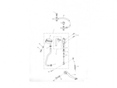 DEPÓSITO LIQUIDO BOMBA FRENO TRASERA Triumph Tiger 955 2005 - 2006