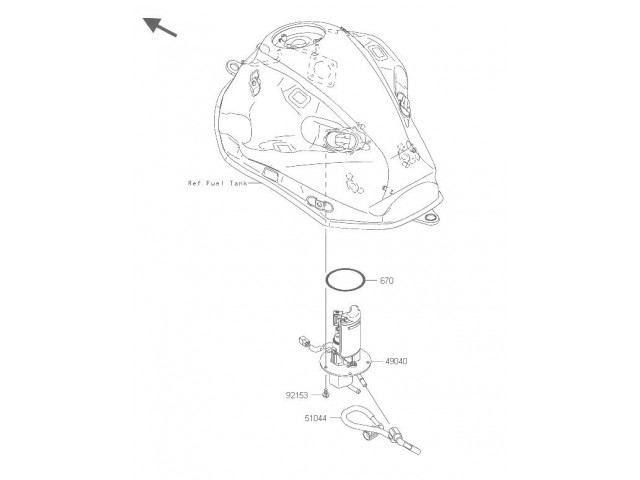 Manguito de inyeccion Kawasaki z 1000 2007-2009