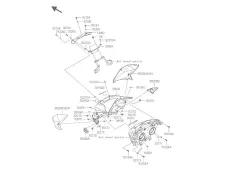 Carenado superior derecho Kawasaki Z 800 e 2013 - 2016