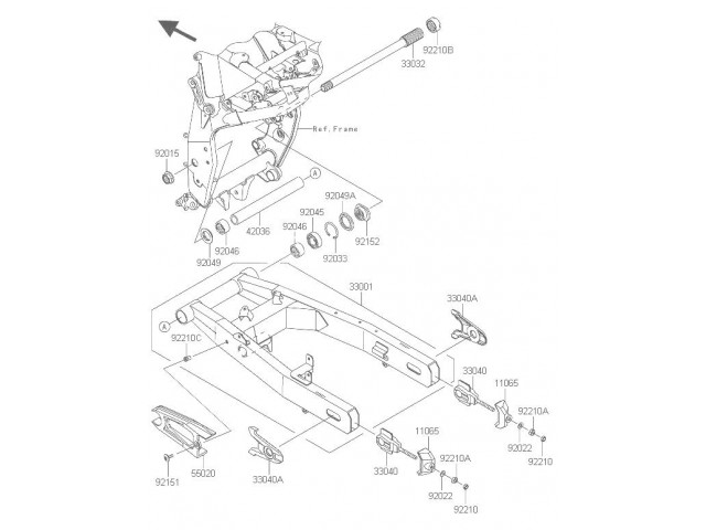 EMBELLECEDOR TENSOR BASCULANTE Kawasaki Z 800 e 2013 - 2016