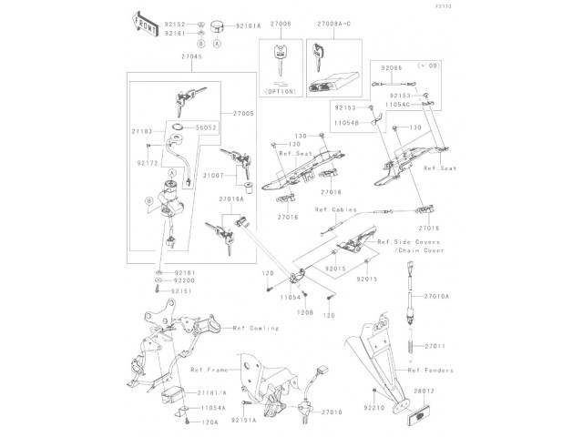 Cdi inmobilizador Kawasaki Z 750 2007-2009