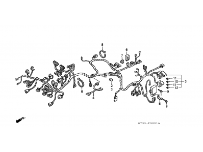 Sistema electrico completo 3880 Honda Pan european 1100 1990-2000