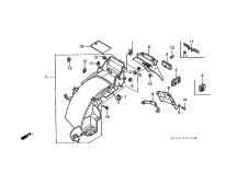 Aleta porta matricula Honda Pan european 1100 1990-2000