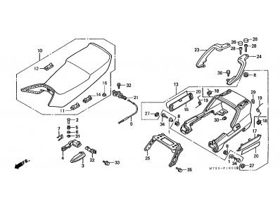 Asidero caballete Honda Pan european 1100 1990-2000