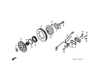 Bendix de arranque Honda Pan european 1100 1990-2000