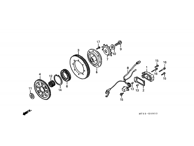 Bendix de arranque Honda Pan european 1100 1990-2000
